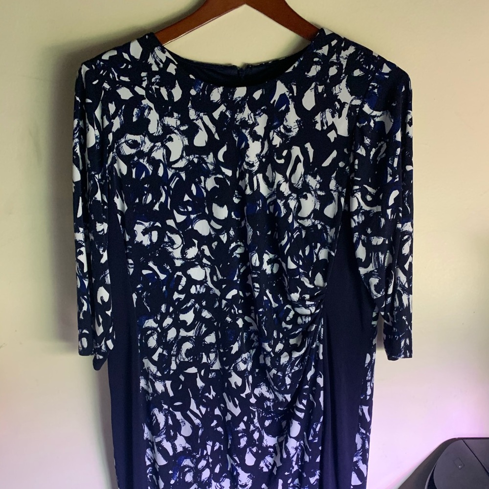 Long sleeve ruched dress